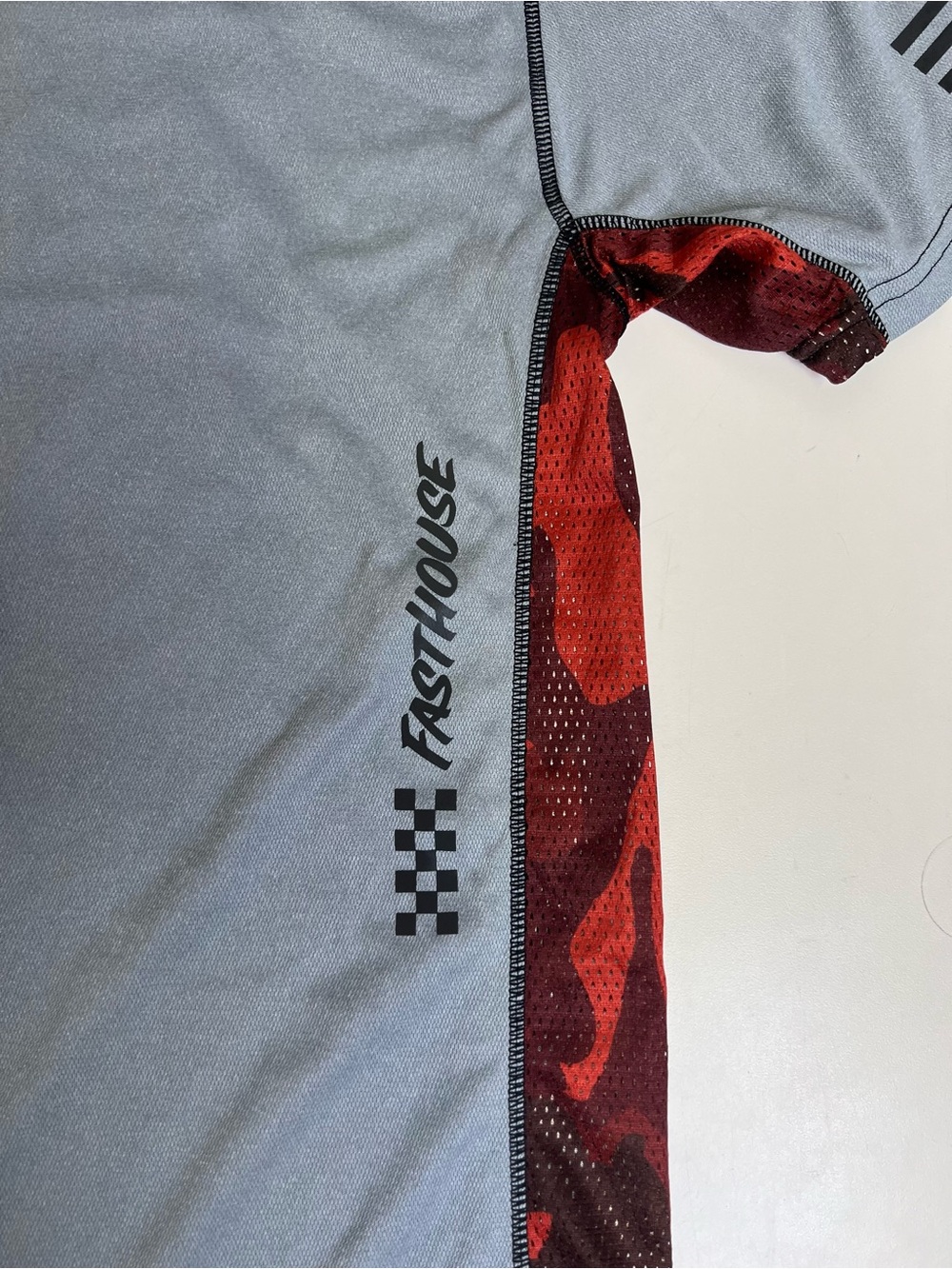 Fasthouse Classic Acadia Short Sleeve MTB Jersey Heather Gray - Size Large - Picture 7 of 10